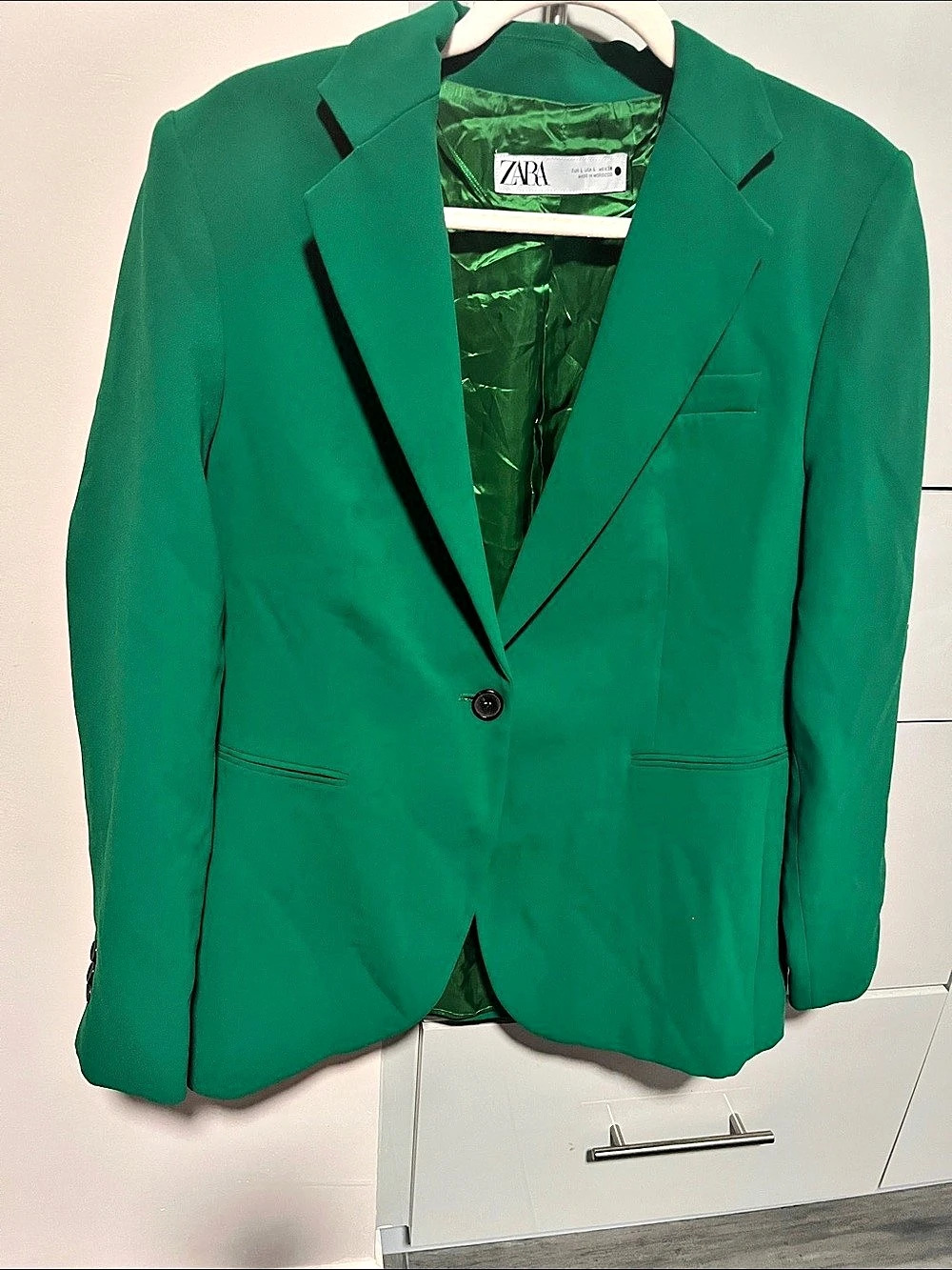 Zara Green Blazer Size Medium Like New
